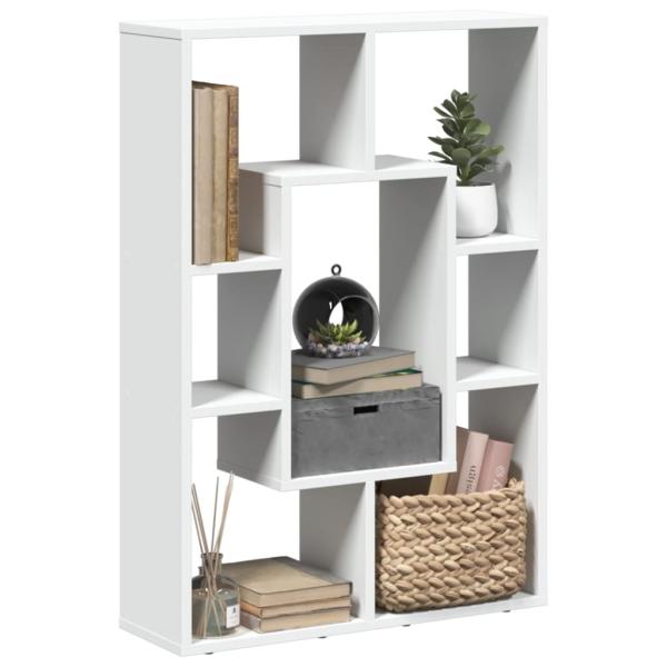 ARDEBO.de - Bücherregal Weiß 63x20x90 cm Holzwerkstoff