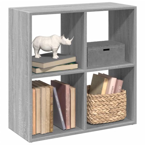 ARDEBO.de - Raumteiler-Bücherregal Grau Sonoma 69,5x29x69,5 cm