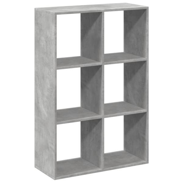 Raumteiler-Bücherregal Betongrau 69,5x29x103,5 cm Holzwerkstoff