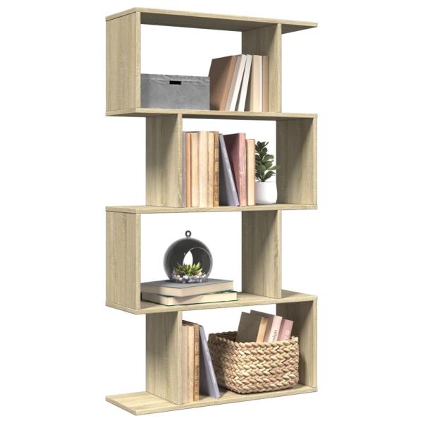 ARDEBO.de - Raumteiler-Bücherregal 4 Böden Sonoma-Eiche 70x24x129 cm