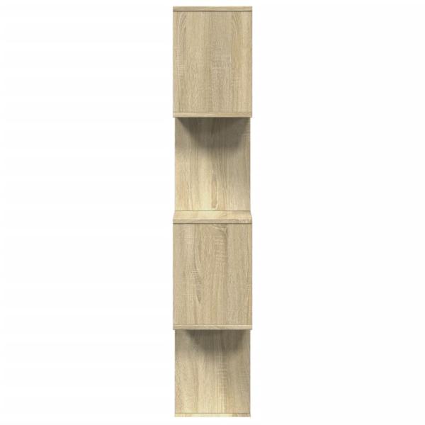 Raumteiler-Bücherregal 4 Böden Sonoma-Eiche 70x24x129 cm