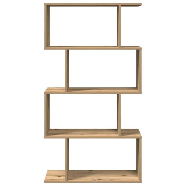 Raumteiler-Bücherregal 4 Böden Artisan-Eiche 70x24x129 cm