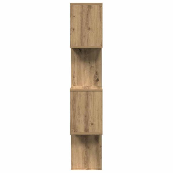 Raumteiler-Bücherregal 4 Böden Artisan-Eiche 70x24x129 cm