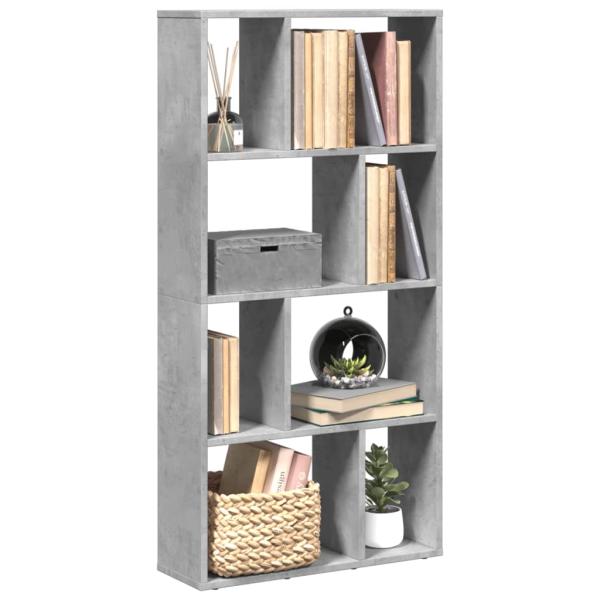 ARDEBO.de - Bücherregal Betongrau 60x20x120 cm Holzwerkstoff