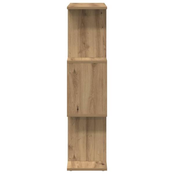 Raumteiler-Bücherregal 3 Fächer Artisan-Eiche 70x24x97 cm