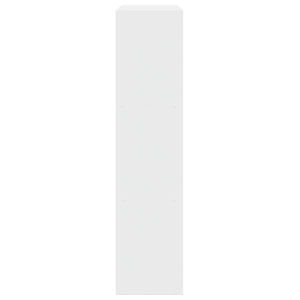 Raumteiler-Bücherregal 3 Stufen Weiß 123x29x123cm Holzwerkstoff