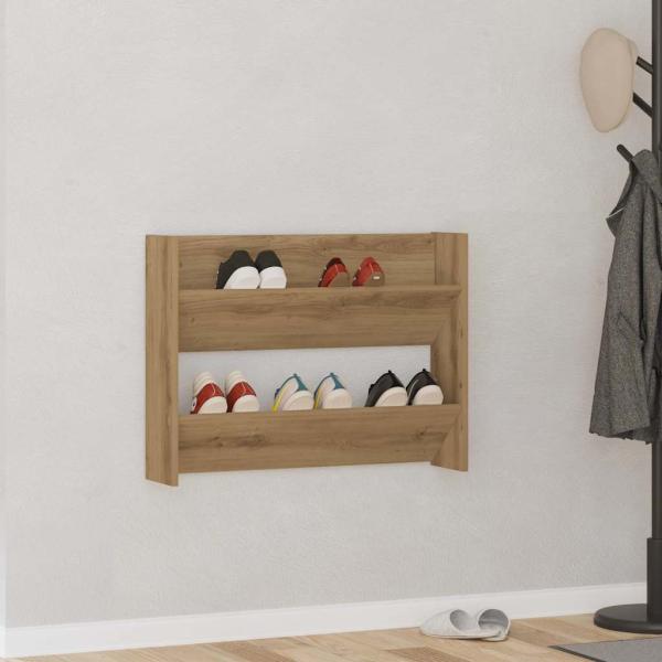 ARDEBO.de - Wand-Schuhregal Artisan-Eiche 80x18x60 cm Holzwerkstoff