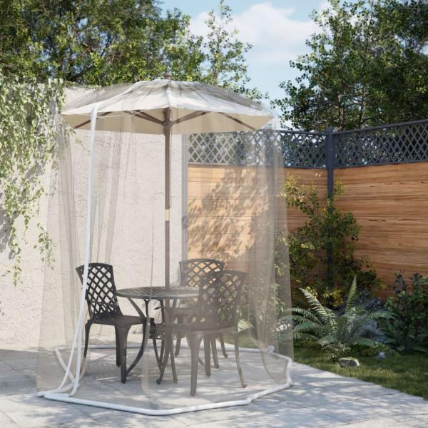 ARDEBO.de - Moskitonetz für Sonnenschirm 220 Mesh Weiß ?300x230 cm