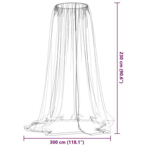 Moskitonetz für Sonnenschirm 220 Mesh Weiß ?300x230 cm