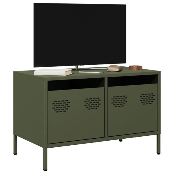 ARDEBO.de - TV-Schrank Olivgrün 68x39x43,5 cm Kaltgewalzter Stahl