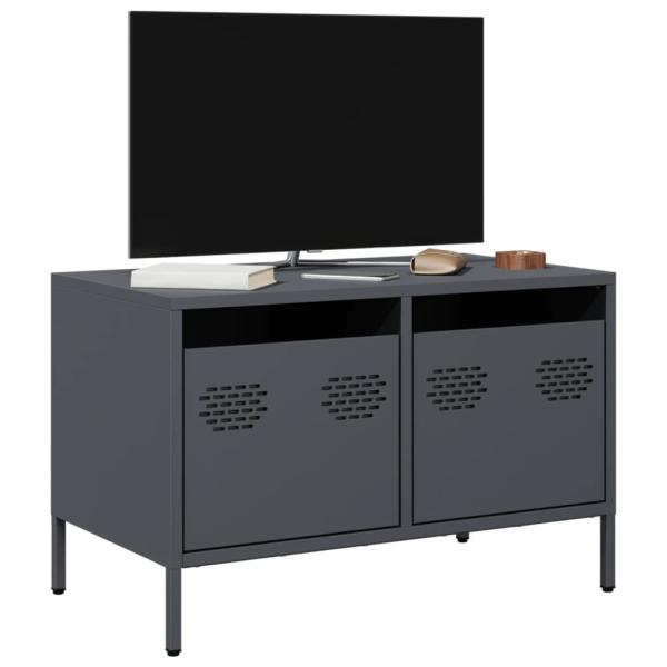 ARDEBO.de - TV-Schrank Anthrazit 68x39x43,5 cm Kaltgewalzter Stahl