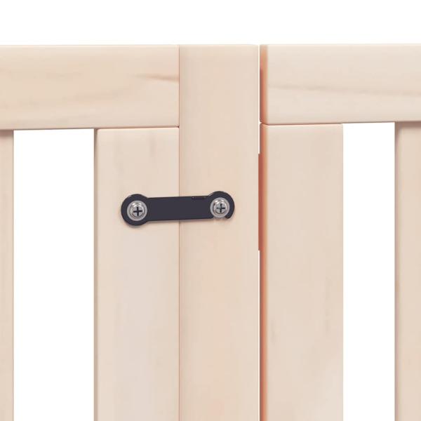 12-tlg. Hundetor mit Tür Faltbar 600 cm Pappelholz