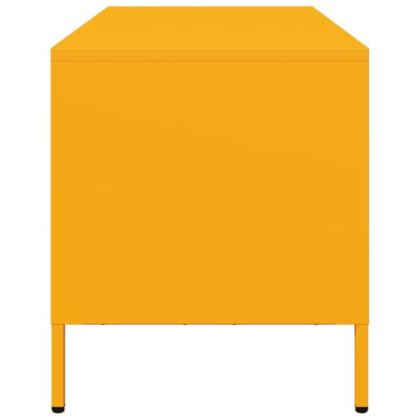 TV-Schrank Senfgelb 101,5x39x43,5 cm Kaltgewalzter Stahl
