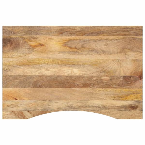 ARDEBO.de - Schreibtischplatte mit Aussparung 80x60x2,5 cm Massivholz Mango
