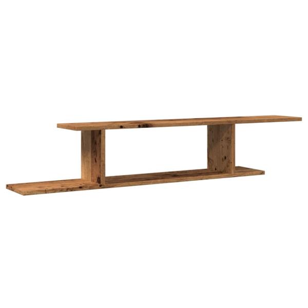 ARDEBO.de - TV-Wandregal Altholz-Optik 125x18x23 cm Holzwerkstoff