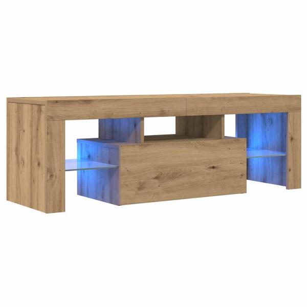 TV-Schrank mit LED Artisan-Eiche 120x36,5x40 cm Holzwerkstoff