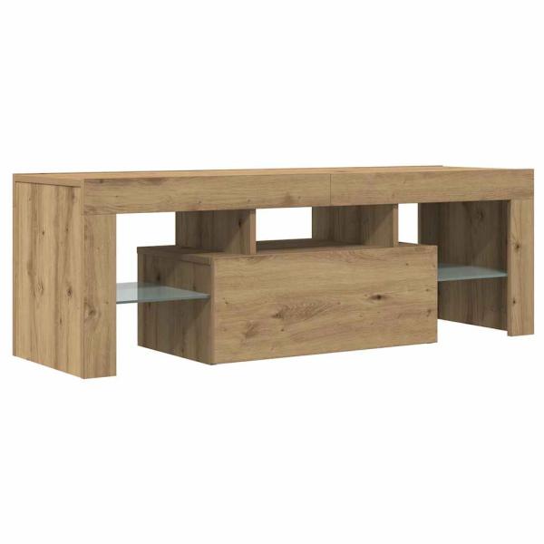 TV-Schrank mit LED Artisan-Eiche 120x36,5x40 cm Holzwerkstoff