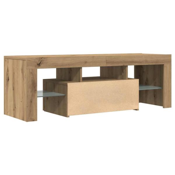 TV-Schrank mit LED Artisan-Eiche 120x36,5x40 cm Holzwerkstoff