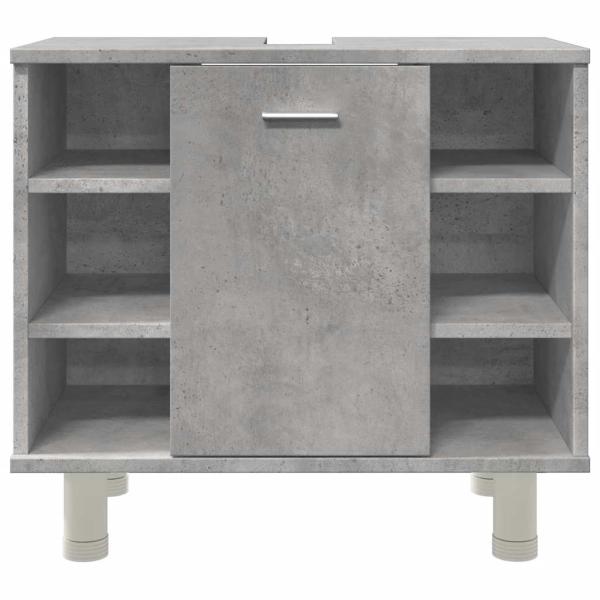 ARDEBO.de - Badezimmerschrank Betongrau 60x32x53,5 cm Holzwerkstoff