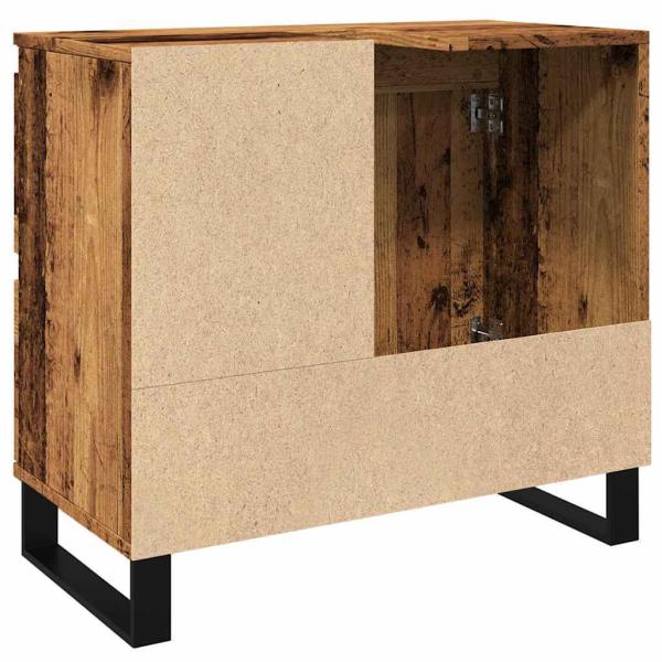 Waschbeckenunterschrank Altholz-Optik 65x33x60 cm Holzwerkstoff