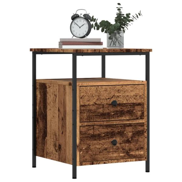 ARDEBO.de - Nachttische 2 Stk. Altholz-Optik 44x45x60 cm Holzwerkstoff