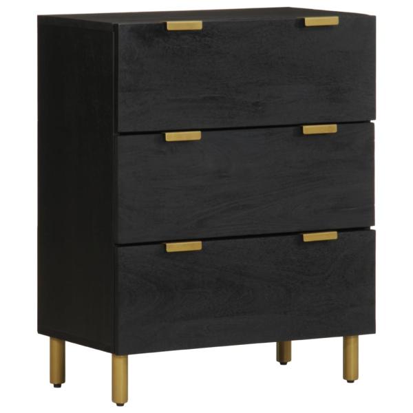 ARDEBO.de - Sideboard Schwarz 60x33x75 cm Holzwerkstoff