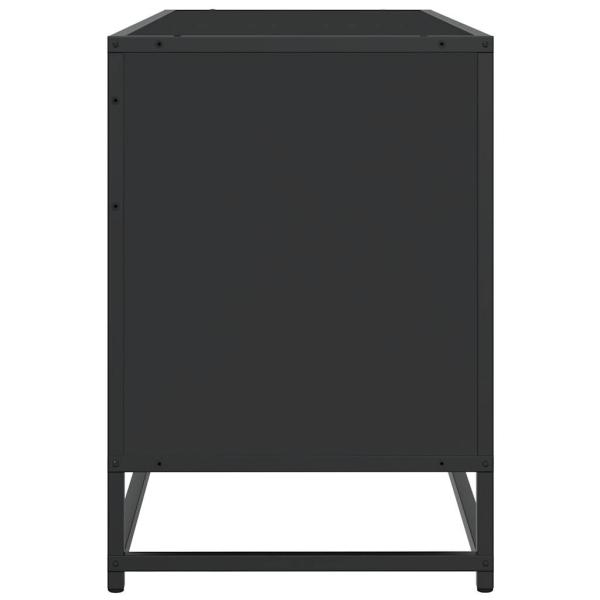 TV-Schrank Schwarz 100x35x50 cm Holzwerkstoff und Metall