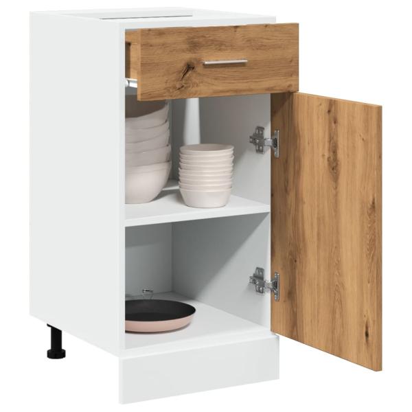 ARDEBO.de - Schubunterschrank Artisan-Eiche 40x46x81,5 cm Holzwerkstoff