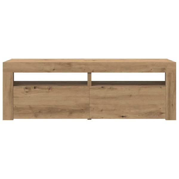 TV-Schrank mit LED Artisan-Eiche 120x35x40 cm Holzwerkstoff