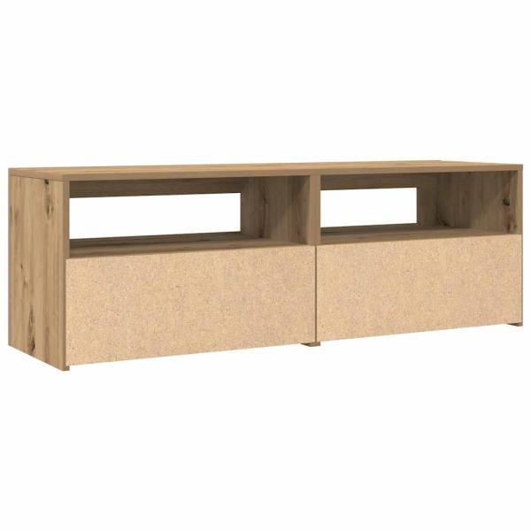 TV-Schrank mit LED Artisan-Eiche 120x35x40 cm Holzwerkstoff