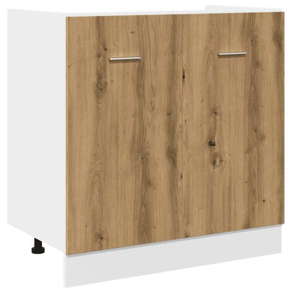 Spülenunterschrank Artisan-Eiche 80x46x81,5 cm Holzwerkstoff