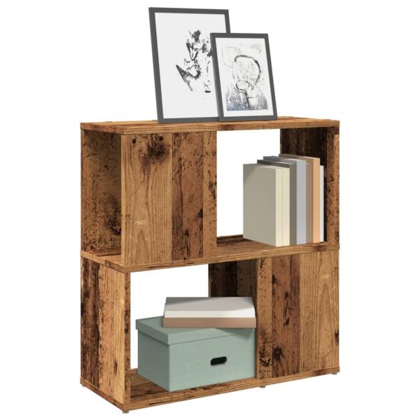 ARDEBO.de - Bücherregal Altholz-Optik 60x24x63 cm Holzwerkstoff