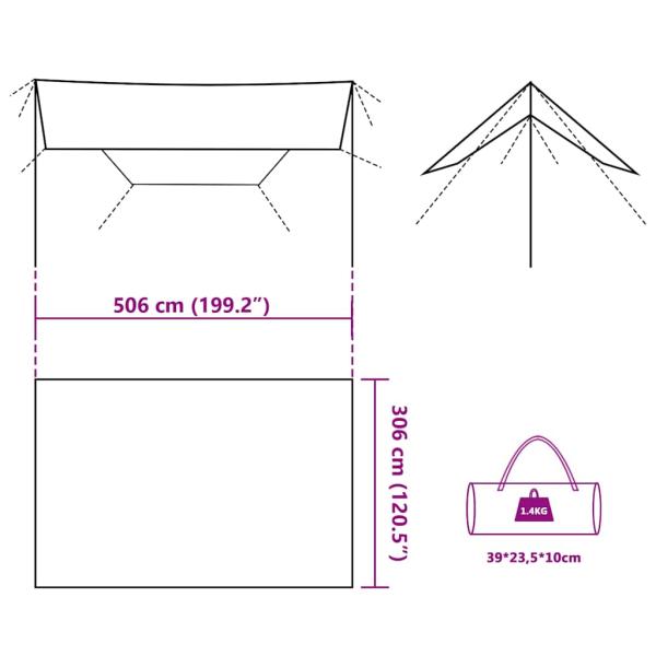 Tarp Olivgrün 506x306 cm Wasserdicht