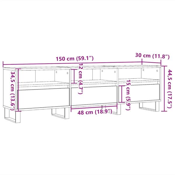 TV-Schrank Altholz-Optik 150x30x44,5 cm Holzwerkstoff