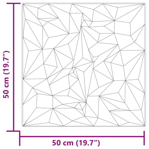 Wandpaneele 24 Stk. Grau 50x50 cm XPS 6 m² Amethyst