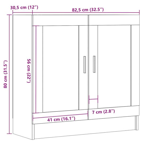 Bücherschrank Artisan-Eiche 82,5x30,5x80 cm Holzwerkstoff