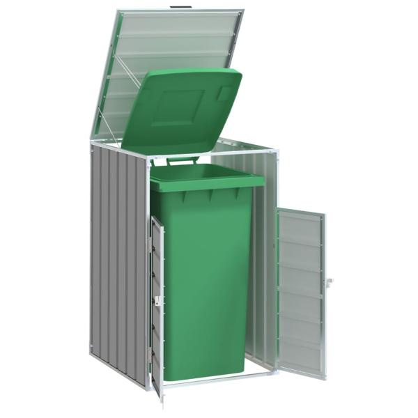 ARDEBO.de - Mülltonnenbox für 1 Tonne Grau 72x81x115 cm Stahl