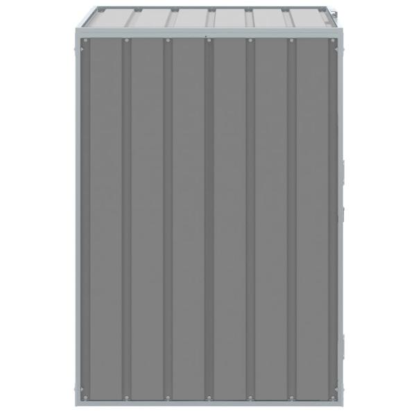 Mülltonnenbox für 1 Tonne Grau 72x81x115 cm Stahl
