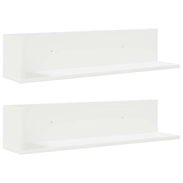 ARDEBO.de - Wandregale 2 Stk. Weiß 75x16,5x16,5 cm Holzwerkstoff