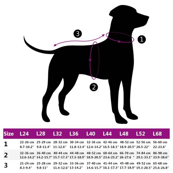 Hundemantel mit Geschirr Wasserdicht Reflektierend Lila XL