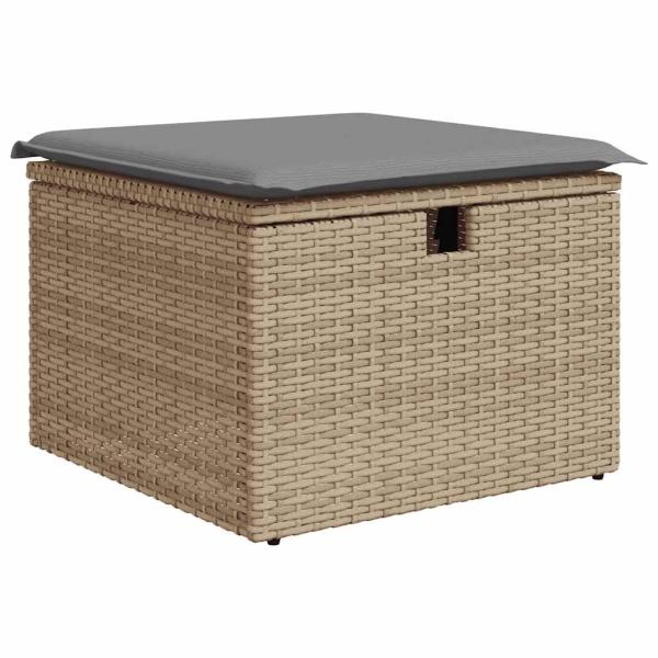 ARDEBO.de - 8-tlg. Garten-Sofagarnitur mit Kissen Beige Poly Rattan