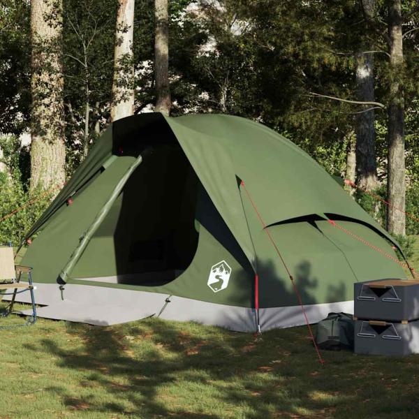 ARDEBO.de - Kuppel-Campingzelt 4 Personen Olivgrün Wasserdicht