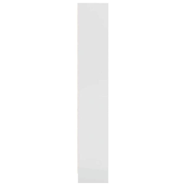 Bücherregal Hochglanz-Weiß 60x24x143 cm Holzwerkstoff