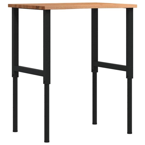 ARDEBO.de - Werkbank Hellbraun 80x60x(71,5-98) cm Massivholz Eiche