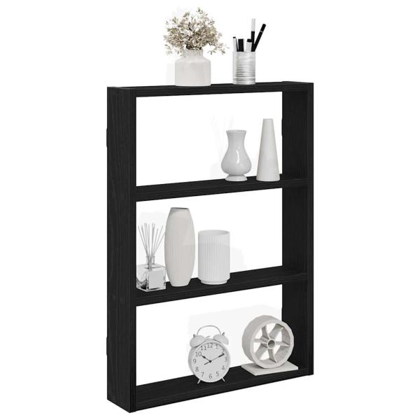ARDEBO.de - Wandregal Schwarz 43x9x60 cm Holzwerkstoff