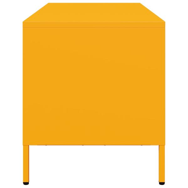 TV-Schrank Senfgelb 101,5x39x43,5 cm Kaltgewalzter Stahl