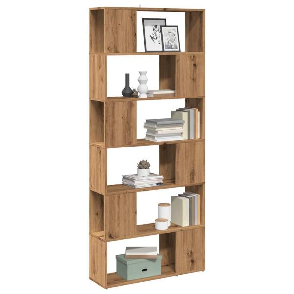 ARDEBO.de - Bücherregal/Raumteiler Artisan-Eiche 80x24x186 cm