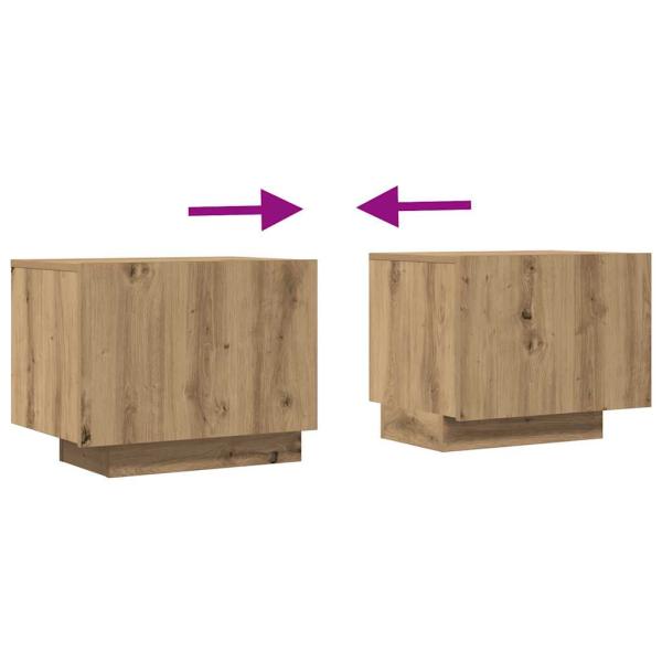 TV-Schrank mit LED-Leuchten Artisan-Eiche 100x35x40 cm