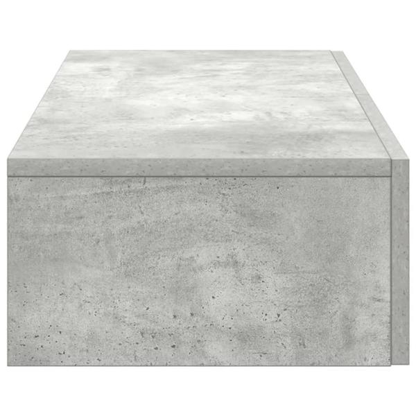 Wandregal mit Schubladen Betongrau 80x33x17 cm Holzwerkstoff