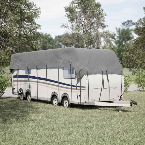 Dachplane für Wohnwagen Grau 900x300 cm Vliesstoff